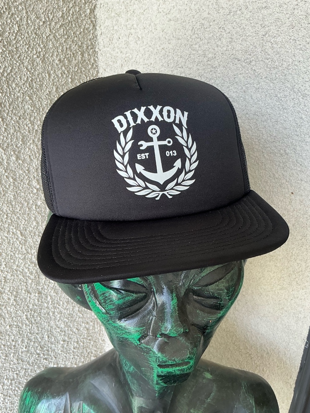 DIXXON Black Cap with White Anchor Crest